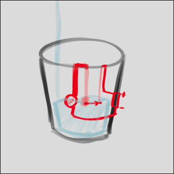 More basic concept, just an LED that turns on when theres liquid