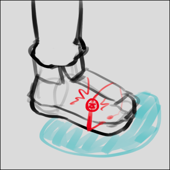 Boots that light up when walking on water