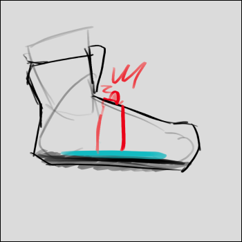 A boot that lights up if theres moisture INSIDE the boot