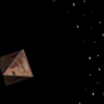 I didn't end up using this sketch because the orbiting spheres was a bit much to handle for me code-wise