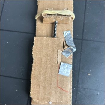 The conductive part of the set up, initially tin foil was used but wasn't as conductive as copper tape upon testing