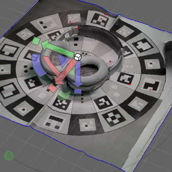 My headphones scan, not the best but at the time I thought Meshmixer could probably fix it up.